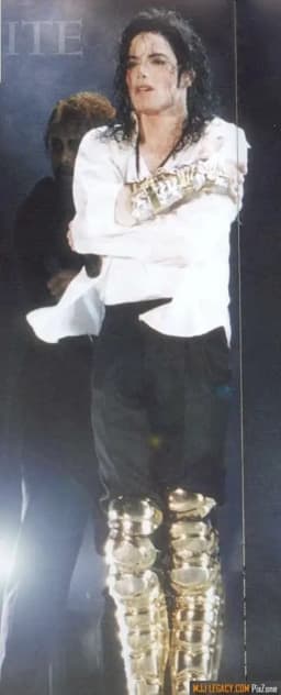 Impersonator Michael Jackson Costumes Stuff Golden Black and white ArmBrace Glove Punk Shows Imitation