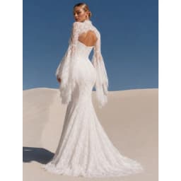 Tokyo Customized Sweep Train Mermaid Prom Dress All‑Over Lace vestidos de noche Lace Embroidery High Neck Evening Dresses 2026