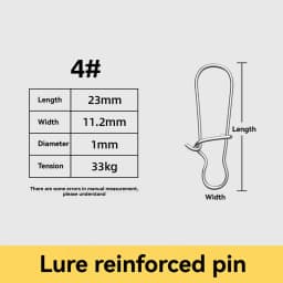 50pcs Stainless Steel Fishing Snap Hooked Snap Pin Fastlock Clip Accessories Tackle for Barrel Swivel Lure Hook