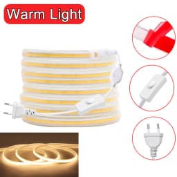 LED 220v COB Strip Lights LED Strip Lights 220v Super Bright Flexible Tape Ribbion for Room Home Decor