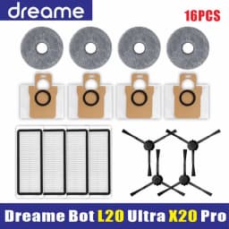 Dreame Bot L20 /L30 Ultra Accessories Main Side Brush Hepa Filter Mop Dust Bag Robot Vacuum Cleaner Replacement Parts