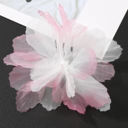 5PC 3D Organza Artificial Flowers Head For Home Wedding Decoration Gradient Bridal Headwear DIY Clothing Making Hair Accessories