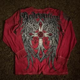 Black Mens Gothic Dark Style Sweatshirt Loose Unique Wing Print Design on Front Chest Trendy Casual Streetwear Edgy Personality