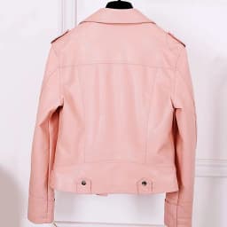 Autumn Short Jacket Solid Female Moto Biker Jackets Thin Ladies Cool Faux Leather Jacket Slim Short Leather Outwear