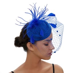 Mesh Fascinator Hats Spring Wave Point Decor Floral Hair Feather Fascinator Hats Luxury Accessories Wedding Cocktail Women