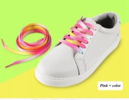 1Pair Gradient Shoelaces Rainbow Laces Colorful Flat Shoelace for Sneaker Casual Canvas Shoe laces Shoes Strings 90cm/100cm
