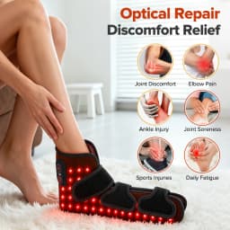 Red Light Ankle & Elbow Support Brace Pad, Wireless Portable Infrared Light 153 LEDs 660nm Thermal Device for Elbow Foot Care