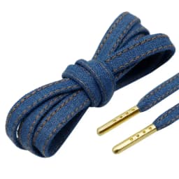 Fashion Blue Denim Shoe Laces with Strap Flat Decorative Cord Promotional Gift Durable Shoelaces String for Brands Shoes Boots