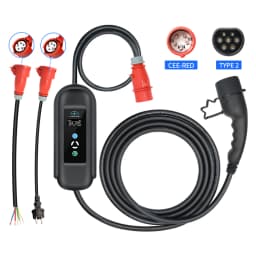 Kolanky Adjust 16A 11KW Portable EV Charger Type 2 Wall box Timer Charging For Eletric Vehicle Cars EVSE Total Length 5M