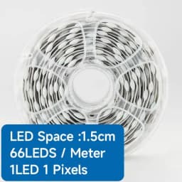 DC5V/12V 1000 Pixels WS2811 LED Seed Pixel String Light RGB IC Addressable Full Color IP68 3Pin Wire 1.5cm-10cm Pitch