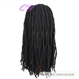 Men's Long Dreadlocks Wig African Traditional Black Wig Synthetic Fiber Wig Suitable for Daily Wear Suitable for Daily Wear