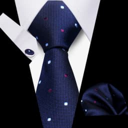 Men Business Tie Set Classic Plaid Dot Necktie Cufflinks Stripe Handkerchief For Wedding High Quality Formal Gravata Accessories
