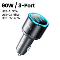 Toocki 130W Car Charger PD 100W PPS SFC2.0 Fast USB Type C Car Phone Charger for iPhone 17 16 15 Samsung S26 S25 Tablet Laptop