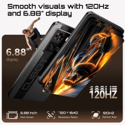 Cubot X100 Android 15 Dimensity 7025 5G Smartphone 6.88" 120Hz, 16GB(8+8) RAM 256GB ROM 64MP Camera 5100mAh 33W NFC Mobile Phone