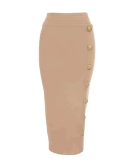 New Arrival Women Button Black Blue Red Bodycon Bandage Skirt 2024 Designer High Waist High Street Party Club Pencil Skirt 75cm