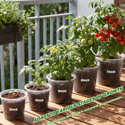 25 Pcs Clear Nursery Pots Plastic Plant Orchid Pots with Labels Drainage Holes Garden Seed Flower Plant Growth Container