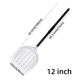 12 13 14Inch Pizza Peel Long Handle Turning Aluminum Pizza Turner Nonstick Baking Tool Perforated Paddle Kitchen Accessory
