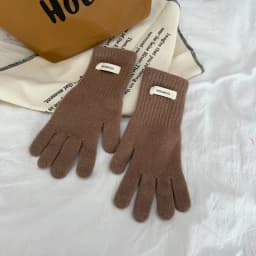 100% Wool Gloves Lady Touchscreen Finger Hole Winter Autumn Women Warm Wrist Length Classic Knitted Gloves Female Mitten 2025