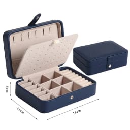Newly Unique Blue Romantic Box PU Storage Bracelet Jewelry Box Wholesale Creative Portable Travel Storage Box Earrings Ring