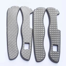1Pair Titanium Alloy Handle Scales With Square Holes for 111MM Swiss Knife Patch with Slots for Toothpick Tweezers Accessories