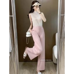 Miyake Pleated Loose Plus Size Pants Female 2025 Summer New High-end Thin Wide-leg Casual High Waist Pleated Straight Pants Thin