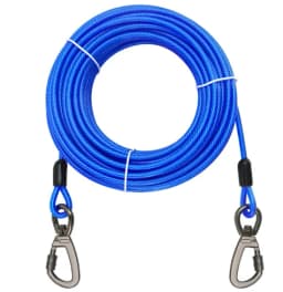 Long Tie Out Cable Dog Leash Heavy Duty Large Dog Run Cable Up to 250 Pounds Durable Big Clip for Pets Running in Outdoor Yard