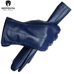 Touch Screen Leather Gloves, High-End Leather Gloves Women, Genuine Leather Winter Gloves, Keep Warm Women's Leather Gloves-2226