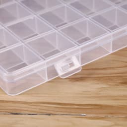 Plastic Jewelry Box 28 Grid Compartment Slot Organizer Storage Beads Container Jewelry Storage Box Rectangle Case Display