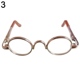 5.5cm Plush Doll Glasses For 10cm Cotton Dolls Round Frame Eyeglasses Dolls Mini Plush Animal DIY Clothes Accessories
