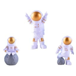 Astronaut Figurine Cake Toppers Miniature Rocket Space Shuttle Boy Birthday Supplies Party Decoration Baby Shower Ornament
