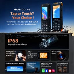 HAMTOD H6 Rugged Phone 2.83 inch Screen 3GB ROM 32GB RAM 3000mAh Battery 5MP Rear Camera 4G Android 11 Support VoLTE Cellphone