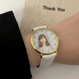 Customized Personalized Pattern Watch Unisex Printed Photo Campus Punk Cool Style Customized Wristwatch Holiday Memorial Gift