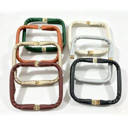 1PC Leather Covered Purse Frame Aluminum Bag Clasp Frame DIY Handbag Making Sewing Craft Replacement Handle Hardware Accessory