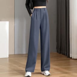 Women'S Loose Spring Summer 2026 New High Waist Wide Legs Slim Casual Trousers Korean Fashion Trend Female Suit Straight Pants