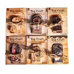 1pack/2pack Label Craft Studio Series Vintage Stickers Hard Card Tag Decoration 6 Designs Scrapbook DIY Creative Materials