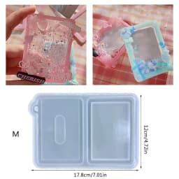 Photo Frame Resin Art Shaker Mold Creative Card Pendant Clear Quicksand Silicone Mold DIY Crafts Casting Epoxy Mold for Keychain