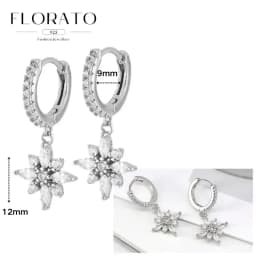 FLORATO 925 Sterling Silver Earrings Chain Tassel Pendant Earrings Zircon Silver Earrings for Women Trend Luxury Wedding Jewelry