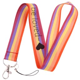 LB3010 Pink Love Neck Strap Lanyard for Key ID Card Cell Phone Straps USB Badge Holder DIY Neck Strap Hang Rope Rainbow Keychain