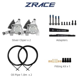 ZRACE M1 XG Flat Mount Brake for Flat Bar Gravel / BMX Raceing,Full CNC Lightweight, Front and Rear Flat Handler Bar Gravel