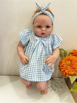 15 Different Styles 50-58cm Silicone Reborn Baby Doll Clothes Hot Sale Dolls Dress With Beautiful Hairband DIY Doll Accessories