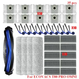 For ECOVACS T80 PRO OMNI / T80 OMNI Robot Vacuum Cleaner Part Main Side Brush Mop Cloth Hepa Filter Dust Bag Parts Accessories