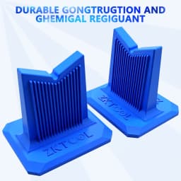 2Pcs Blue Universal Crankshaft Stand, Non-Slip Pads, Chemical Resistant, Safe Support Bracket for Engine Repair Tools