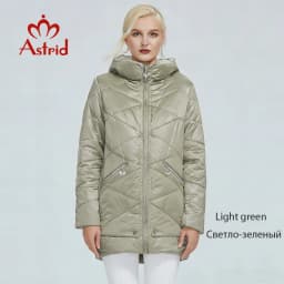 2022 Astrid winter jacket women Plus Size ontrast color Waterproof fabric with cap thick cotton clothing warm women parka M-2090