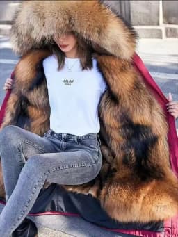 Chic Pai Overcome Winter Plus Velvet Thick Warm Parka High-End Detachable Liner Hooded Cotton-Padded Coat Women's Overcoat