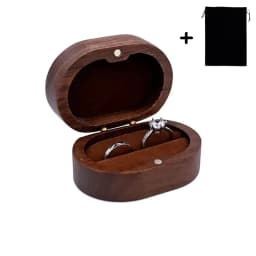 Personalized Custom Wooden Wedding Ceremony Ring Box Clear Personalized Engraved Engagement Proposal Holder Bridal Gift For Her