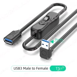 McGiLLon USB 3.0 Extender Cord Male to Female Extension Cable With ON OFF Switch for PC USB Fan LED Lamp USB Charger Power Cord