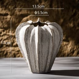 CAPIRON Multi Sided Bud Ceramic Vase for Dried Flower Pampas Grass Office Ornaments Home Boho Decoration Retro Tabletop Objects