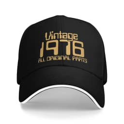 Born in 1976 vintage age 50 years old funny 50th birthday Accessories Men Women Baseball Caps Dad Hat Classic Travel Headwear