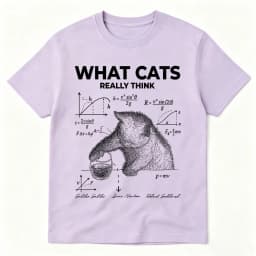 Funny What Cat Really Think T-shirt Physics Quantum Mechanics Print T-shirts Cotton Casual Oversized Short Sleeve T Shirts Tops
