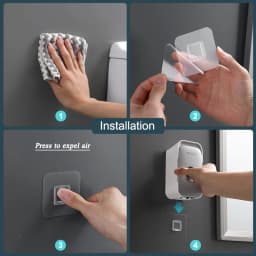 MENGNI Toothpaste Dispenser Wall-Mounted Bathroom Toothpaste Squeezer Punch-Free Toothbrush Holder Rack manual operation